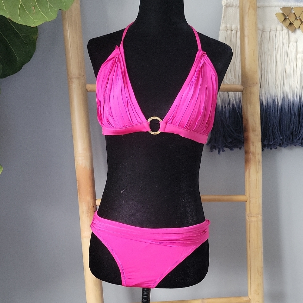 BCBGMaxAzria Swim Pleated Bikini